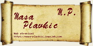 Maša Plavkić vizit kartica